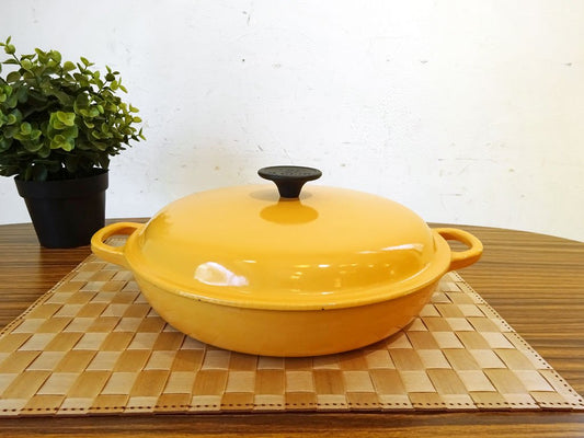 ルクルーゼ Le Creuset ビュッフェ キャセロール Buffet casserole 26cm 廃盤 サフランイエロー 2.0リットル ★