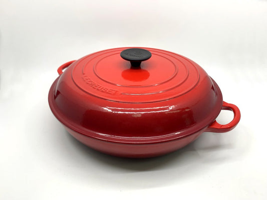 ルクルーゼ Le Creuset ビュッフェ キャセロール Buffet casserole チェリーレッド 30cm 3L 廃盤 ●