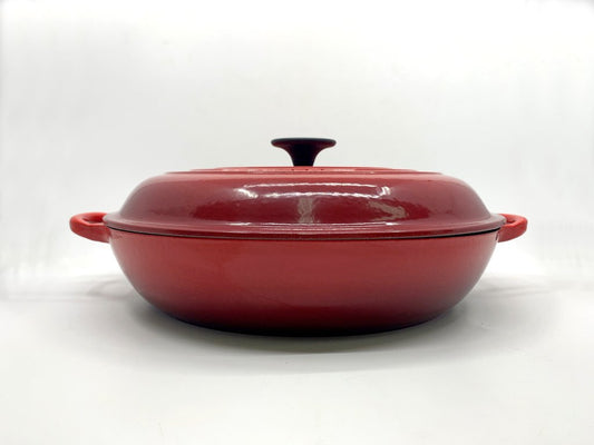 ルクルーゼ Le Creuset ビュッフェ キャセロール Buffet casserole チェリーレッド 30cm 3L 廃盤 ●