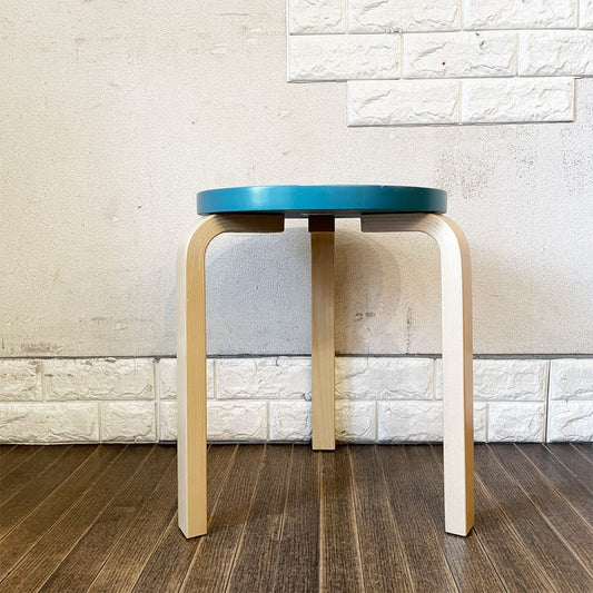 アルテック Artek スツール60 Stool60 3本脚 バーチ材 パイミオ ペトロールラッカー アルヴァ・アアルト フィンランド 北欧家具 定価￥41,800- ◎