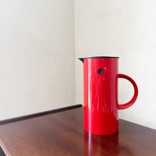 ステルトン Stelton クラシックプレスコーヒーメーカー Classic Press Coffee Maker レッド 900ml 箱付 エリック・マグヌッセン デンマーク 北欧雑貨 定価￥17,600- ◎