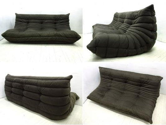 ●　フランス ligne roset リーンロゼ トーゴ TOGO 3人掛け ソファ