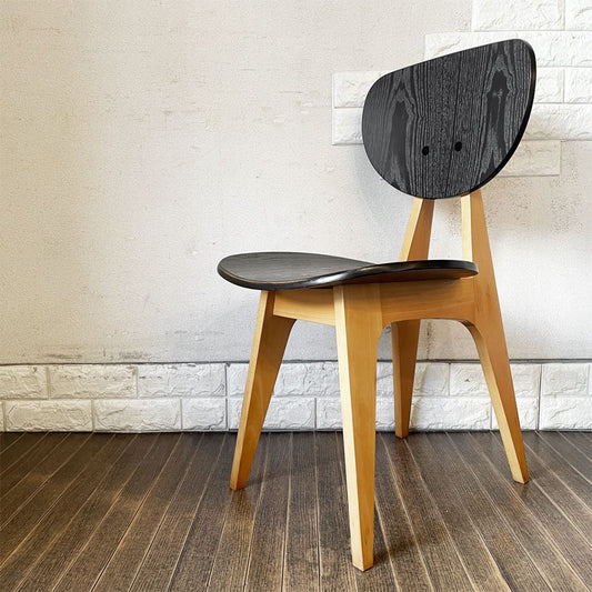 イデー IDEE ダイニングチェア DINING CHAIR ブラック 板座 食卓椅子 長大作 ジャパニーズモダン 廃番カラー ◎