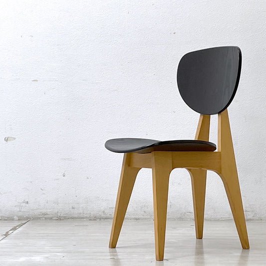 イデー IDEE ダイニングチェア DINING CHAIR ブラック 板座 長大作 ジャパニーズモダン 廃番カラー 希少 ●