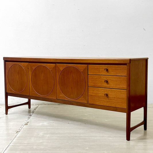 ネイサンファニチャー Nathan Furniture サークルズ サイドボード Circles Sideboard チーク材 Patrick Lee W183cm 北欧スタイル ビンテージ 英国 ●