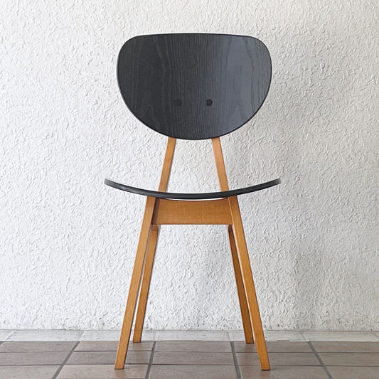 イデー IDEE ダイニングチェア DINING CHAIR ブラック 板座 長大作 ジャパニーズモダン 廃番カラー 希少 ◇