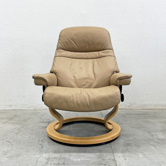 エコーネス EKORNES ストレスレス Stressless サンライズ クラシック Mサイズ リクライニングチェア オットマン無し リクライナー レザー〓