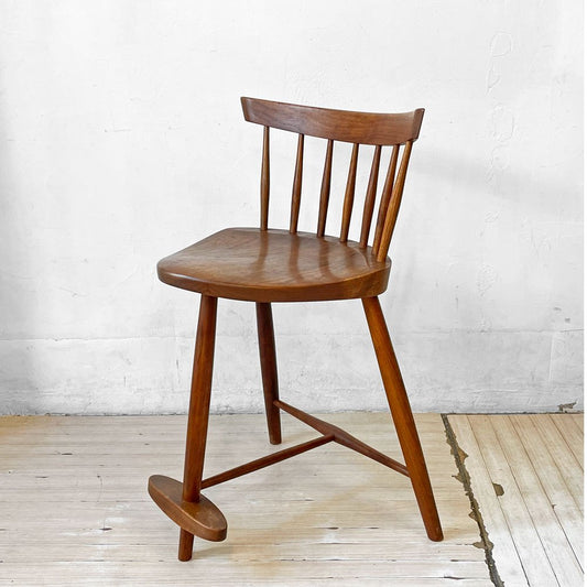 桜製作所 ミラチェアM MIRA CHAIR MEDIUM ジョージ・ナカシマ George Nakashima カウンターチェア ウォールナット無垢材 焼印 希少 ★